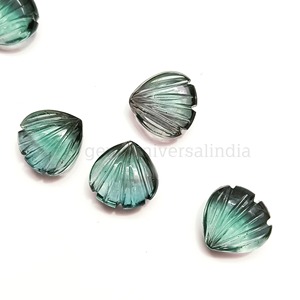 Fluorita Verde Natural en Forma de Concha Marina de 12mm, Tallada a Mano, Piedra Preciosa Suelta, Cristal Tallado para Fabricación de Joyas, Venta al Por Mayor - Product Image 2