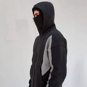 Sudadera con capucha extragrande con cremallera completa, suave y cómoda, de mezcla de algodón, ideal para ropa urbana, informal o para viajes. - Product Image 5