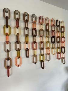 Custom Seed Beads Embroidery Resin Chain Links Creative Gift Craft <b>Accessories</b> Glamorous Beaded Resin Chain Links Stylish Gift - Product Image 3