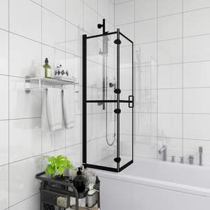 Cabine de douche pliante noire ESG 39,4''x55,1'' pour petits espaces, élégante et peu encombrante - Product Image 1