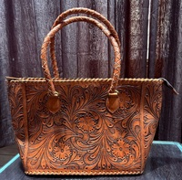 Tas Kulit Wanita Terlaris, Ukiran Tangan, Buatan Tangan, dengan Hiasan Bunga Timbul, Aksesori Fashion Premium