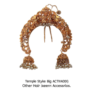Temple Style Big Jadai Billai Hair Accessory - Product Image 2