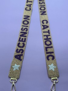 Red White Gold Striped Nylon <b>Lanyard</b> With Metal Hook Fashionable Durable Design For ID Cards Key <b>Holders</b> <b>Phone</b> Straps - Product Image 3