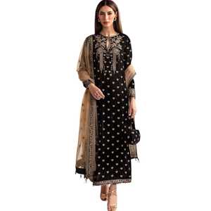 Vestidos de Fiesta Pakistaníes, Elegantes Trajes de 3 Piezas Bordados, Tallas y Colores Personalizados, Moda Tradicional - Product Image 1