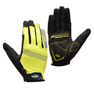 Gants de cyclisme haute visibilité, gants de VTT à doigts complets, respirants, avec protection de la paume, gants de sport réfléchissants - Product Image 3