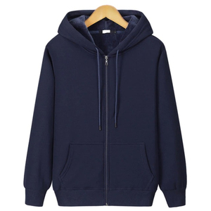 Top Selling High Quality Custom logo Blue <b>Zip</b> <b>up</b> <b>Hoodies</b> Men 100% Cotton Hooded Heavyweight Fleece Blank Oversized Men'S <b>Hoodies</b> - Product Image 3