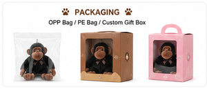 Cute Monkey Plush <b>Toy</b> <b>Soft</b> <b>Stuffed</b> Animal Kawaii Monkey Pillow Velboa Fabric Kids Gift OEM Custom Logo Available - Product Image 5