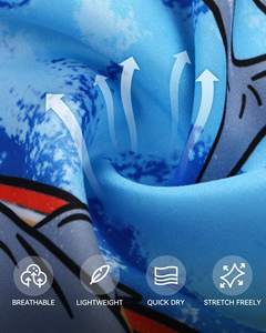 Secado rápido, moderno, corte holgado y relajado, para niños y hombres, estampado o de color liso, informal para otoño e invierno, corte ajustado, color liso. - Product Image 4