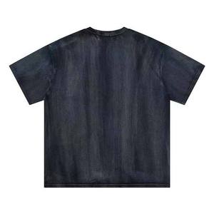 Camiseta de Algodón Lisa de Cuello Redondo para Hombre, de Alta Calidad, Ajuste Holgado, Transpirable, Manga Corta, Informal, a la Moda, con Logotipo Personalizado, Venta al por Mayor de Fábrica - Product Image 2