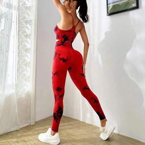 Conjuntos de Yoga Sin Costuras Tie Dye para Mujer 2026, Ropa Deportiva para Correr, Conjuntos de Gimnasio y Fitness, Bra Deportivo Sin Mangas de Corte Ajustado - Product Image 1