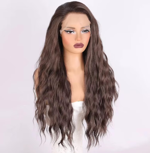 Perruque de cheveux humains naturels noirs de qualité supérieure, ondulée profonde, avec dentelle frontale HD, cuir chevelu pré-épilé, cheveux vierges authentiques - Product Image 2