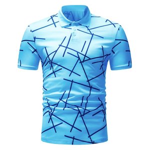 Camiseta de Punto de Seda Helada a Rayas de Manga Corta para Hombre, Ajuste Delgado, Estilo Polo, Novedad 2026, Precio Mayorista de Fábrica, Personalizada para Verano - Product Image 3