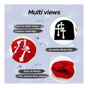 2025 Best Quality Beanie <b>Caps</b> In Black Color Top Selling Street <b>Winter</b> Wear Girls And Boys <b>Caps</b> <b>For</b> Sale - Product Image 3
