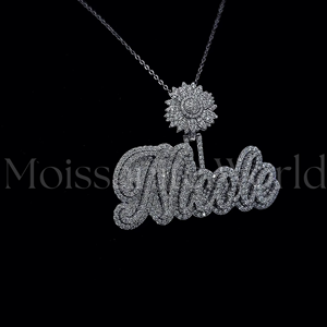 Colgante de Plata 925 con Moissanita Estilo Hip Hop, Diseño Iced Out, Disponible a Precio Razonable, Lujo para Mujer - Product Image 6