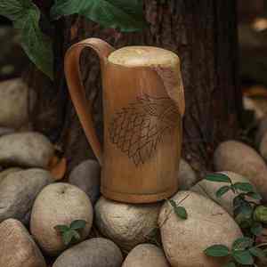 Mug en corne de buffle véritable poli, style animalier, fourni directement par l'usine, avec emballage personnalisé, provenant d'un exportateur indien - Product Image 1