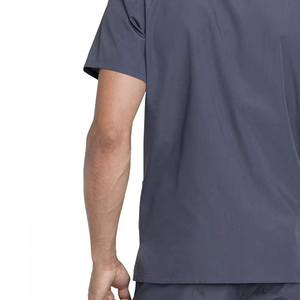 High Quality Men's Medical Scrub <b>Set</b> V-Neck Hospital Uniform Professional <b>Doctor</b> Nurse Short Sleeve Workwear Stretch Scrub Tops - Product Image 5