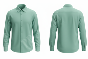 Chemise habillée en flanelle 100 % coton, coupe ajustée, col en V, boutonnée, design OEM personnalisé, tendance, décontractée, pour le travail - Product Image 4