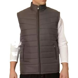 Men's Customized Design <b>Sleeveless</b> Padded <b>Jacket</b> Breathable Canvas Comfortable Winter Outdoor Wear Hot Selling Casual Style - Product Image 1