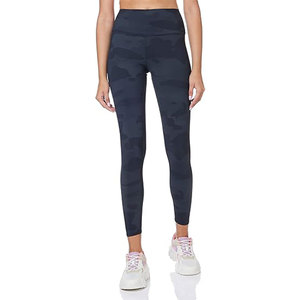 Cropped <b>Leggings</b> <b>Camo</b> Print Stretch Knitted Sporty Style All Seasons Spandex Polyester - Product Image 2