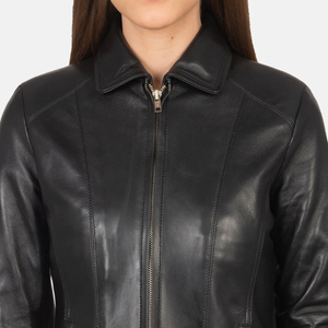 Chaqueta de Cuero para Mujer al por Mayor, Chaqueta de Invierno Premium, Informal, a la Moda, de Color Sólido, Elegante, Suave, Cálida y Resistente al Viento - Product Image 6