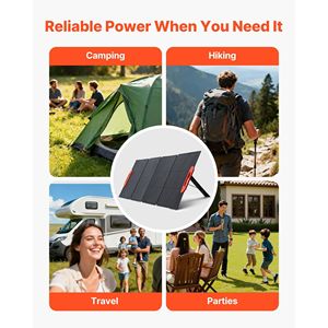 Panneau solaire monocristallin pliable 150W, efficacité 23%, chargeur solaire portable ETFE Mono avec sortie Type-C et QC3.0 - Product Image 6