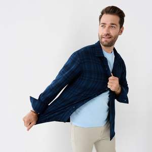 เสื้อเชิ้ตผ้าแฟลนเนลผู้ชายคุณภาพสูงแบบสั่งทำพิเศษ ระบายอากาศได้ดี สวมใส่สบาย เหมาะสำหรับฤดูร้อน แขนยาว ติดกระดุม ป้องกันรอยยับ - Product Image 4