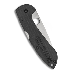 Couteaux pliants noirs avec lame en acier inoxydable à bord plat et tranchant, manche ergonomique texturé, trou d'ouverture rond pour le pouce - Product Image 4