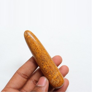 แท่งคริสตัลแจสเปอร์มารีอามธรรมชาติ ชักราลูเม่ สำหรับงานเขียนแบบอักษรวิจิตร ขัดเงา ใช้บำบัดรักษา นวดตัว รีกิ ทำสมาธิ และเสริมฮวงจุ้ย - Product Image 5