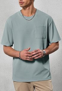Camiseta 100% Algodón para Hombre, Talla Grande, 240 GSM, Suave, Informal, con Bolsillo, Venta al Por Mayor Directa de Fábrica, OEM - Product Image 2