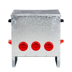Comedero Automático para Pollos de Gran Capacidad, 5 Puertos, Comedero Metálico para Aves de Corral con Asas a Prueba de Roedores, Tapa Galvanizada, Comederos para Animales - Product Image 1