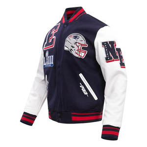 Chaqueta Varsity Mash Up para Hombre, Estilo Casual Urbano, Chaqueta Bomber con Gráficos de Letras, Chaqueta de Manga Larga Cómoda de Mezcla de Algodón - Product Image 2