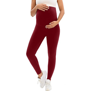 Leggings de maternité pour femmes, vente en gros, leggings de grossesse à porter par-dessus le ventre, vêtements de sport actifs, pantalons de yoga doux avec poches - Product Image 1