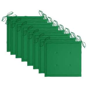 8pcs chaises de patio en bois d'acacia massif avec coussins gris - Product Image 5