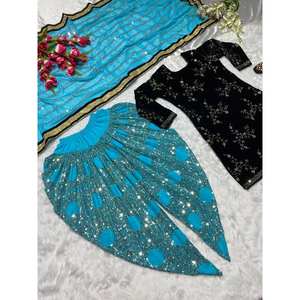 ชุดสูทปาร์ตี้ออกแบบโดยดีไซเนอร์สำหรับผู้หญิง doti salwar dupatta - Product Image 2