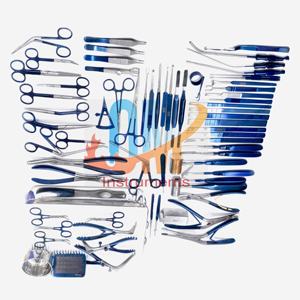 Juego de Instrumentos Avanzados para Rinoplastia, Cirugía Nasal, 65 Piezas, Acero Inoxidable Alemán con Recubrimiento de Plasma Azul Sólido, Reutilizables, Autoclavables, CE - Product Image 3