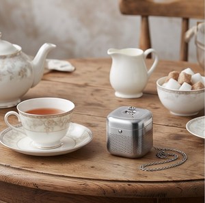Box Shape <b>Tea</b> <b>Infuser</b> Stainless Steel with Mirror Finished for Elegant Kitchen and Tabletop Drink Ware Accessories Round Shape - Product Image 2