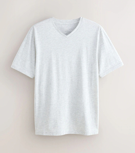 Camiseta de Manga Corta para Hombre, Cuello en V, 260 g/m², 100% Algodón, Ecológica, de Secado Rápido y Transpirable, Impresión Personalizada al por Mayor, OEM - Product Image 1