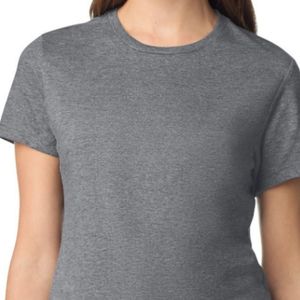 Camiseta de Algodón Cómoda para Mujer, Manga Corta, Cuello Redondo, Informal, Básica, Suave, Transpirable, Ropa de Moda para Uso Diario - Product Image 3