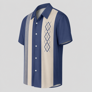 Camisa Casual de Manga Corta para Hombre, Color Beige, Elegante, Mezcla de Algodón/Poliéster, Secado Rápido, Ecológica, Transpirable, Diseño Contemporáneo - Product Image 2