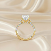 Bague de fiançailles et de mariage de luxe en or 14 carats avec diamant de laboratoire taille émeraude de 3,86 carats, certifié IGI, clarté VS1, pierres latérales, style unique