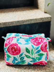 Vintage Bohemian Tassel Embroidered Cotton Fashion Waterproof Zipper Soft Handle Eco-Friendly <b>Makeup</b> <b>Case</b> Travel Pouch Rajasthan - Product Image 3