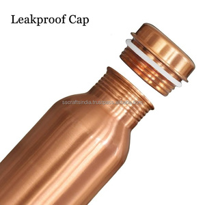 ขวดทองแดงกันรั่วจากอินเดียใช้ในยิมสำนักงานโยคะและการเดินทาง - Product Image 2