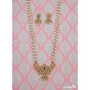 ชุดสร้อยคอทองด้านแบบหรูหราสำหรับผู้หญิง เครื่องประดับสไตล์ชาติพันธุ์แบบดั้งเดิม เหมาะสำหรับงานแต่งงานและงานเฉลิมฉลอง - Product Image 2