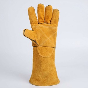 Gants de soudage en cuir de vachette renforcé, résistants à la chaleur, ignifuges, doublure polaire, conformes aux normes CE - Product Image 2