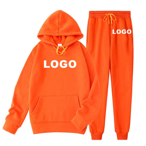 Ensemble de survêtement respirant 2 pièces : sweat-shirt à capuche et pantalon de jogging à manches longues, couleur unie - Product Image 3