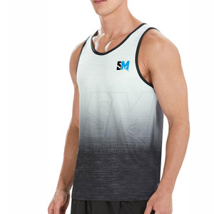 Camiseta Deportiva de Gimnasio para Hombre, Tejida, Transpirable, de Color Sólido, Informal, Talla Personalizada, Venta al Por Mayor - Product Image 2