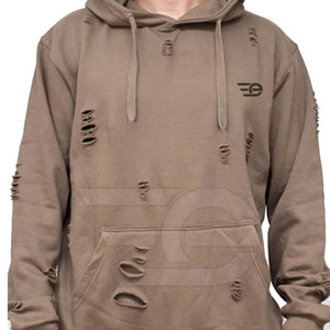 Men Distressed <b>Hoodies</b> Fashionable Casual Pullover Streetwear <b>Soft</b> Trendy Daily Wear Modern Style Men Distressed <b>Hoodies</b> - Product Image 4