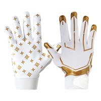 Nouvel Arrivage Gants de Sport Personnalisés pour Récepteurs de Football Américain, Confortables, en Cuir, avec Grip Imprimé, pour Fitness en Extérieur