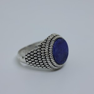 Blue Sapphire <b>Mens</b> <b>Ring</b> 925 Sterling Silver Handmade Vintage Gemstone Jewelry Statement <b>Ring</b> Gift For Him - Product Image 2