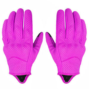 Gants de moto respirants pour la course, protection, ajustables avec fermeture auto-agrippante, en cuir de haute qualité pour motards - Product Image 2